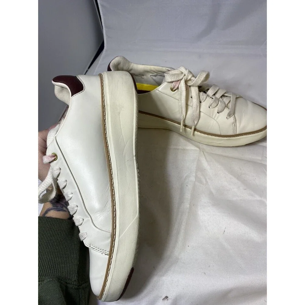 Cole Haan Women’s GrandPrø Topspin Sneakers Size 8.5 B White Leather